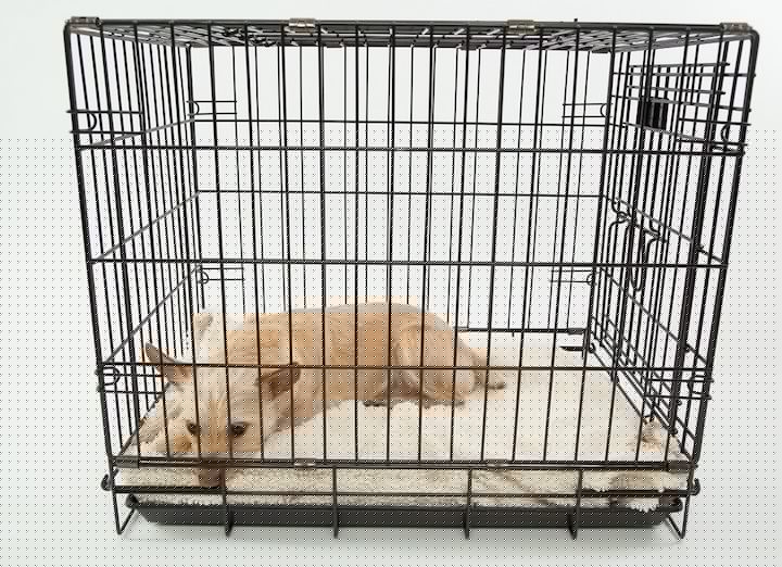dog crying in crate